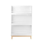 Libreria per bambini con 3 ripiani espositivi frontali, espositore portariviste, bianca - ModernLuxe