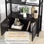 Libreria Ad Arco, Scaffale con Ante Contenitore, Scaffale Industriale Alto 181,6 cm con Robusta Cornice in Metallo e Pannelli di Qualità