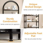 Libreria Ad Arco, Scaffale con Ante Contenitore, Scaffale Industriale Alto 181,6 cm con Robusta Cornice in Metallo e Pannelli di Qualità