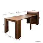 Okak 95.43IN Tavolo da pranzo moderno allungabile con contenitore, tavolo pieghevole salvaspazio con piano lungo, tavolo da cucina per sala da pranzo