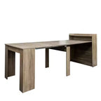 Okak 95.43IN Tavolo da pranzo moderno allungabile con contenitore, tavolo pieghevole salvaspazio con piano lungo, tavolo da cucina per sala da pranzo