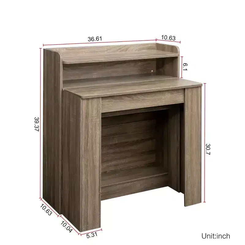 Okak 95.43IN Tavolo da pranzo moderno allungabile con contenitore, tavolo pieghevole salvaspazio con piano lungo, tavolo da cucina per sala da pranzo
