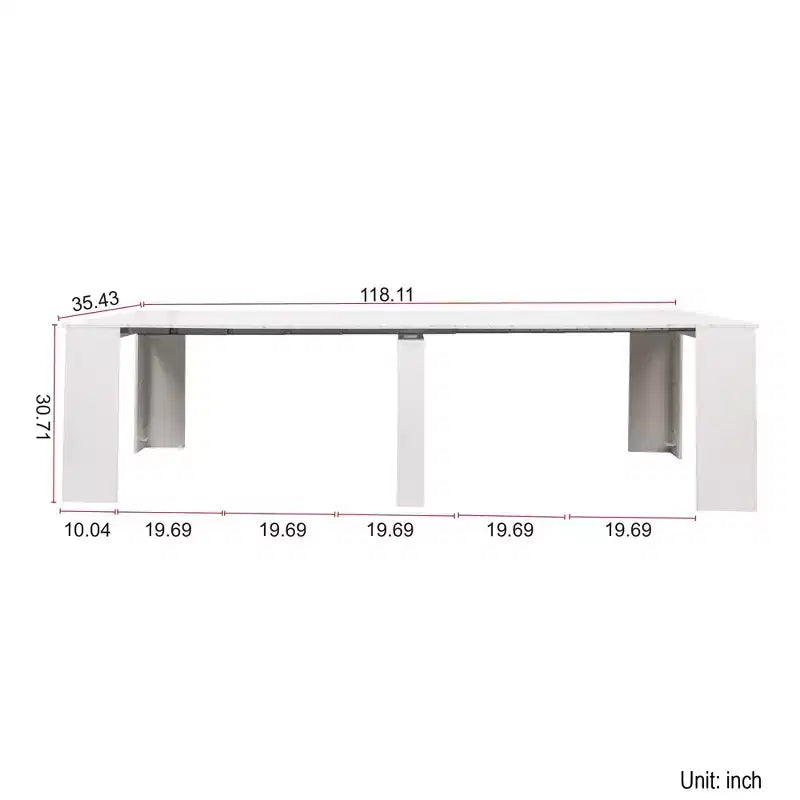 Tavolo da pranzo allungabile moderno Okak 118IN con verniciatura effetto marmo, set tavolo pieghevole per 6 persone, tavolo da cucina per soggiorno, sala da pranzo, bianco
