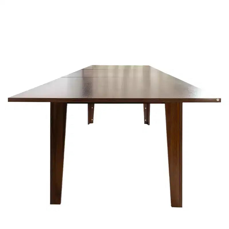 Okak 106,5IN Tavolo da Cucina Allungabile Moderno con Ampio Piano, Tavolo da Pranzo con Gambe Spesse, Tavolo Pieghevole per Soggiorno, Sala da Pranzo, Noce