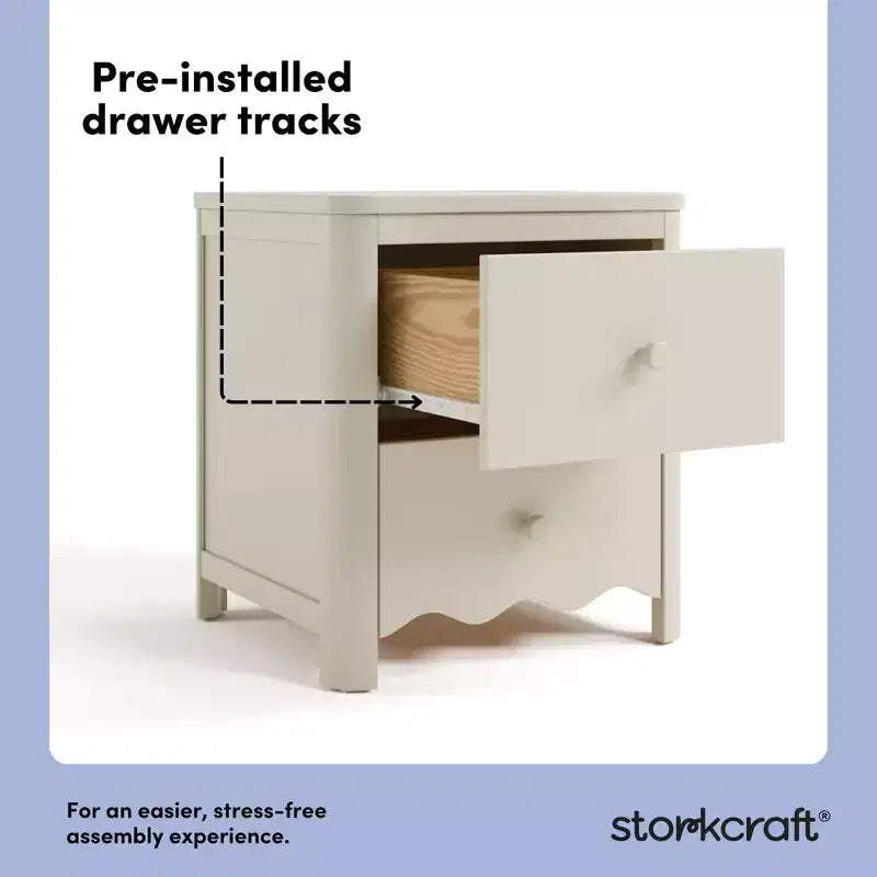 Storkcraft Casablanca Comodino a 2 cassetti