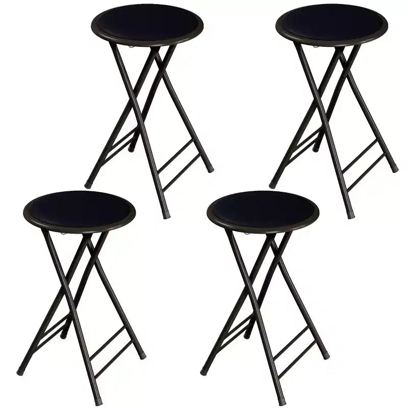 Set di 4 sgabelli da bar Lavish Home ad altezza bancone, sedie pieghevoli senza schienale da 24 pollici con capacità di 102 kg per cucina, sala ricreativa o sala giochi