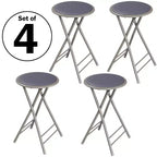 Set di 4 sgabelli da bar Lavish Home ad altezza bancone, sedie pieghevoli senza schienale da 24 pollici con capacità di 102 kg per cucina, sala ricreativa o sala giochi