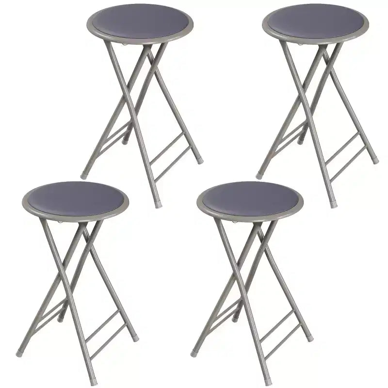 Set di 4 sgabelli da bar Lavish Home ad altezza bancone, sedie pieghevoli senza schienale da 24 pollici con capacità di 102 kg per cucina, sala ricreativa o sala giochi