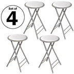 Set di 4 sgabelli da bar Lavish Home ad altezza bancone, sedie pieghevoli senza schienale da 24 pollici con capacità di 102 kg per cucina, sala ricreativa o sala giochi