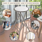 Set di 4 sgabelli da bar Lavish Home ad altezza bancone, sedie pieghevoli senza schienale da 24 pollici con capacità di 102 kg per cucina, sala ricreativa o sala giochi