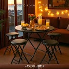 Set di 4 sgabelli da bar Lavish Home ad altezza bancone, sedie pieghevoli senza schienale da 24 pollici con capacità di 102 kg per cucina, sala ricreativa o sala giochi