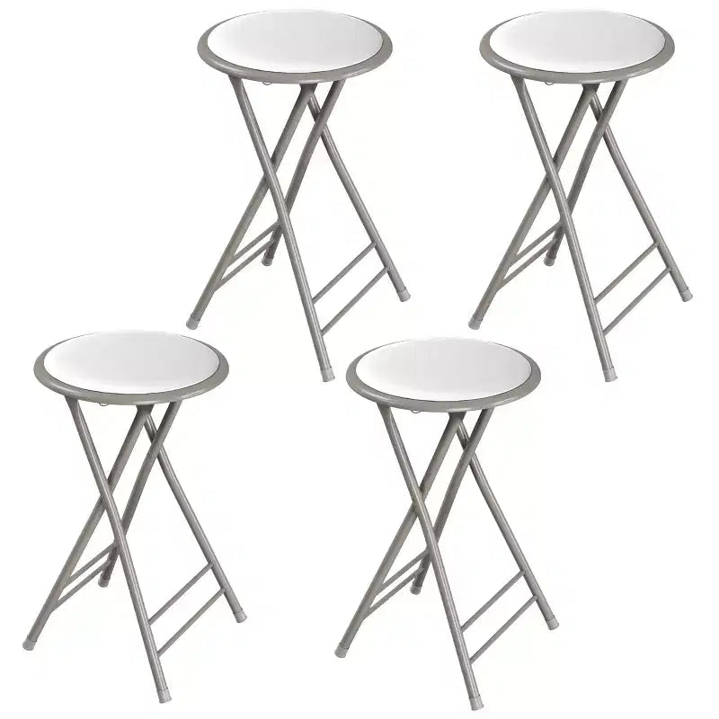Set di 4 sgabelli da bar Lavish Home ad altezza bancone, sedie pieghevoli senza schienale da 24 pollici con capacità di 102 kg per cucina, sala ricreativa o sala giochi
