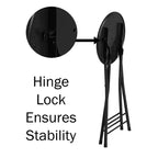 Set di 4 sgabelli da bar Lavish Home ad altezza bancone, sedie pieghevoli senza schienale da 24 pollici con capacità di 102 kg per cucina, sala ricreativa o sala giochi