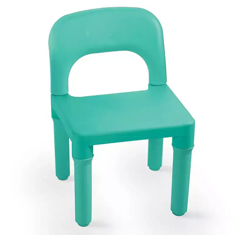 Set tavolo e 2 sedie per bambini Dolu, mobili da gioco in plastica a misura di bambino per età 2+