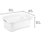 Sterilite Cesto per biancheria HipHold, capacità 1.5 Bushel, in plastica, colore bianco, confezione da 6