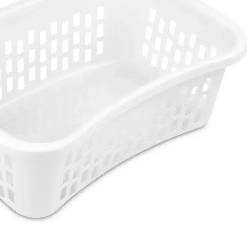Sterilite Cesto per biancheria HipHold, capacità 1.5 Bushel, in plastica, colore bianco, confezione da 6