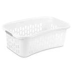 Sterilite Cesto per biancheria HipHold, capacità 1.5 Bushel, in plastica, colore bianco, confezione da 6