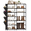 7 Tiers Shoe Rack, Adjustable Shoe Shelf for 24-30 Pairs, Tall Boots Organizer Shoe Storage for Closet, Bedroom, Garage, Entryway, Black