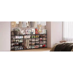 Scarpiera a 7 livelli, Scaffale portatile regolabile per 24-30 paia di scarpe, Organizer per stivali alti, Porta scarpe per armadio, camera da letto, garage, ingresso, Nero