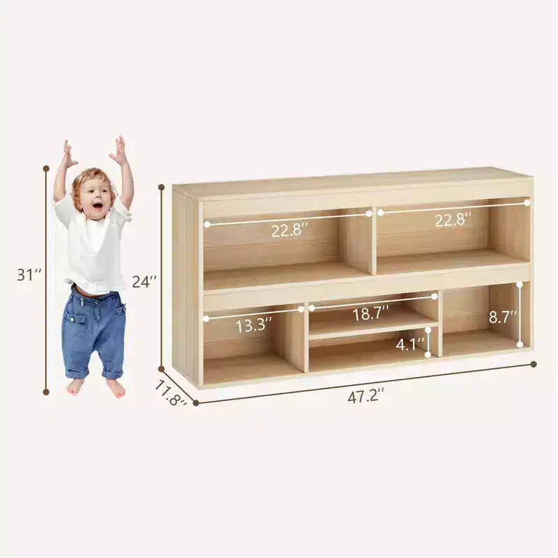 Libreria per Bambini con Cassetto - Organizzatore Giocattoli con Libreria, Scaffale per la Cameretta, per le Camerette dei Bambini, Sale Giochi, Camere da Letto