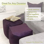 Majestic Home Goods,Pouf Cubo Bambù Bruciato