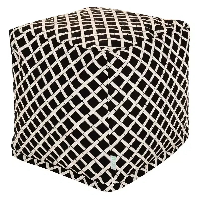 Majestic Home Goods,Pouf Cubo Bambù Bruciato