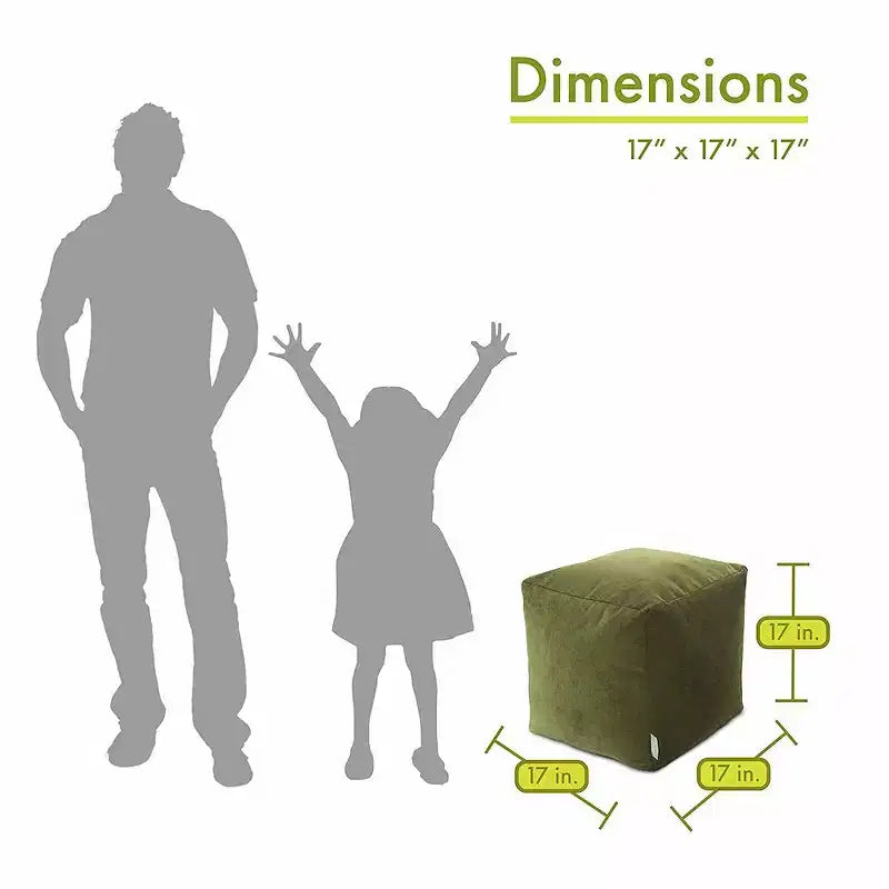Majestic Home Goods, Cubo Pouf Villa