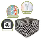 Majestic Home Goods, pouf ottomano in bambù bruciato