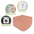 Majestic Home Goods, pouf ottomano in bambù bruciato