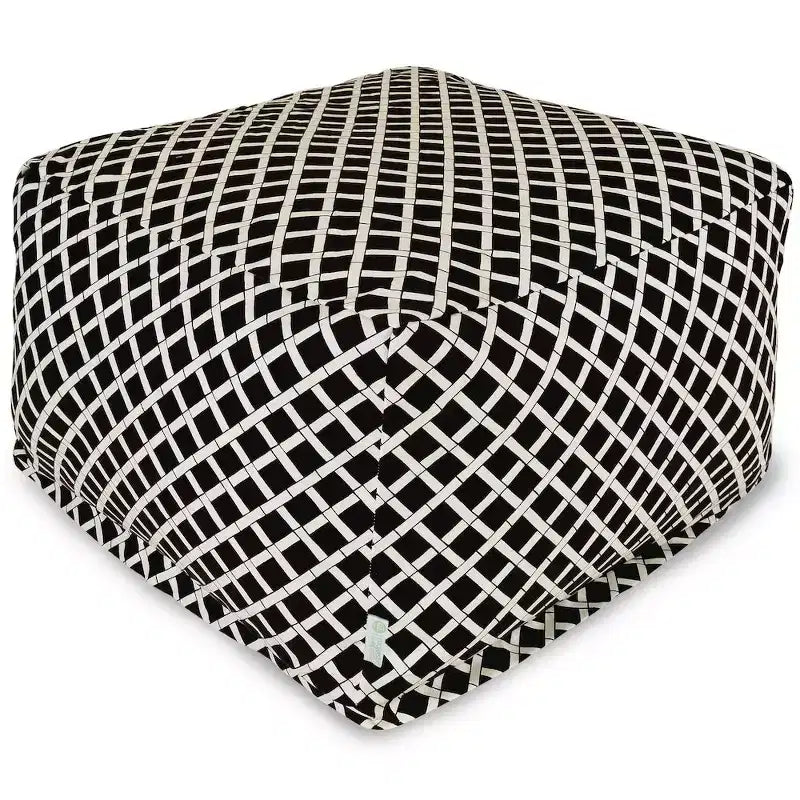 Majestic Home Goods, pouf ottomano in bambù bruciato