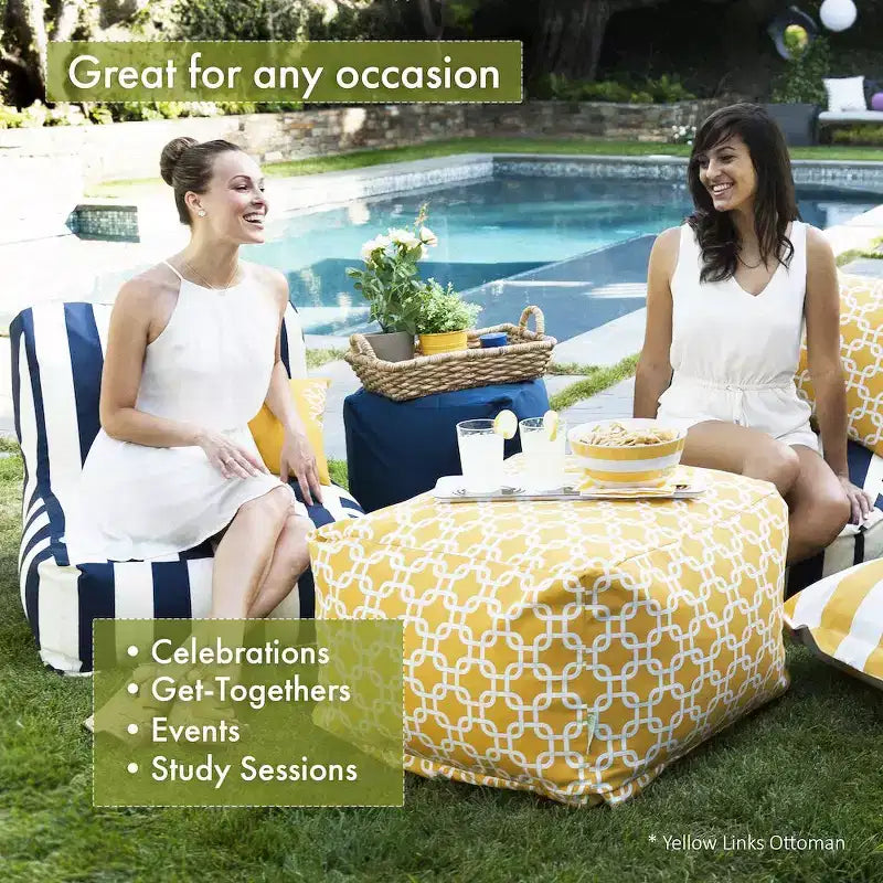 Majestic Home Goods, Pouf Ottomano Corallo