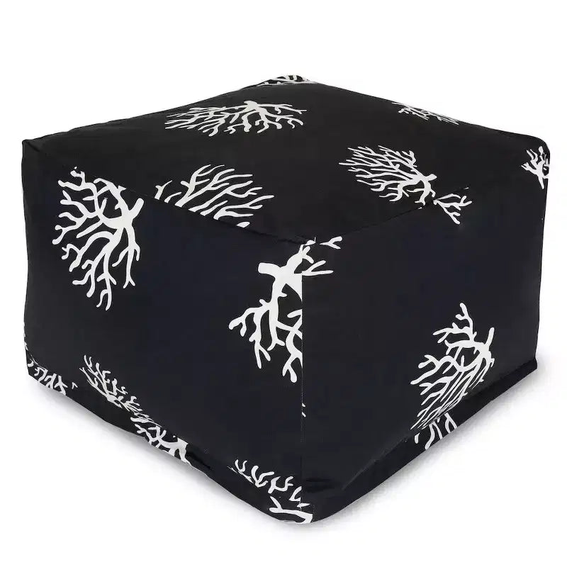 Majestic Home Goods,Ottoman Pouf Coral