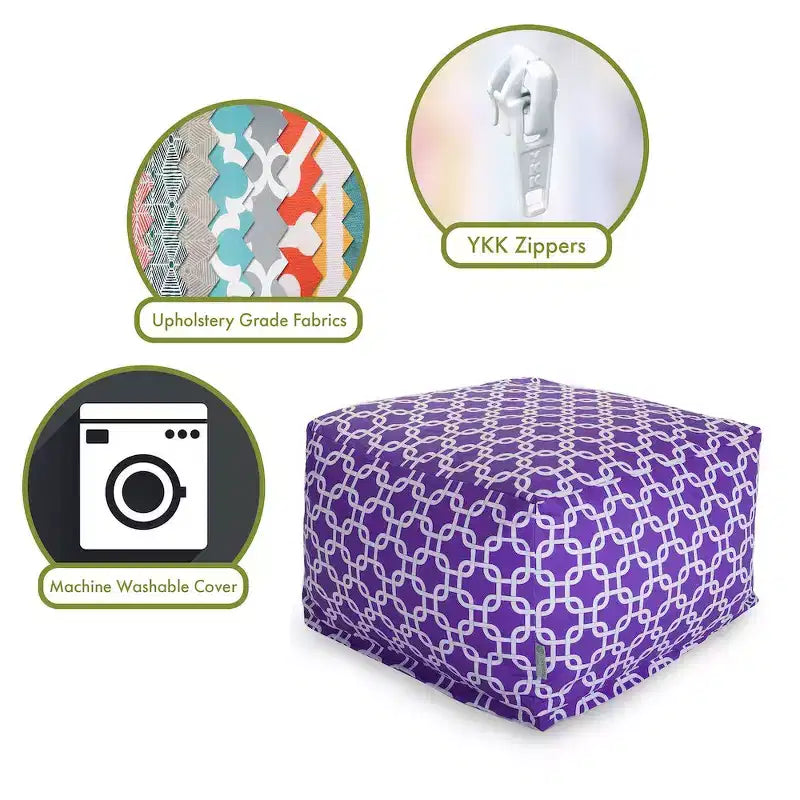 Majestic Home Goods, pouf ottomano morbido con link