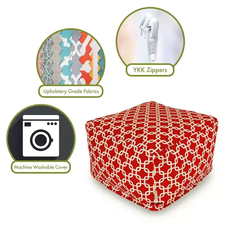 Majestic Home Goods, pouf ottomano morbido con link