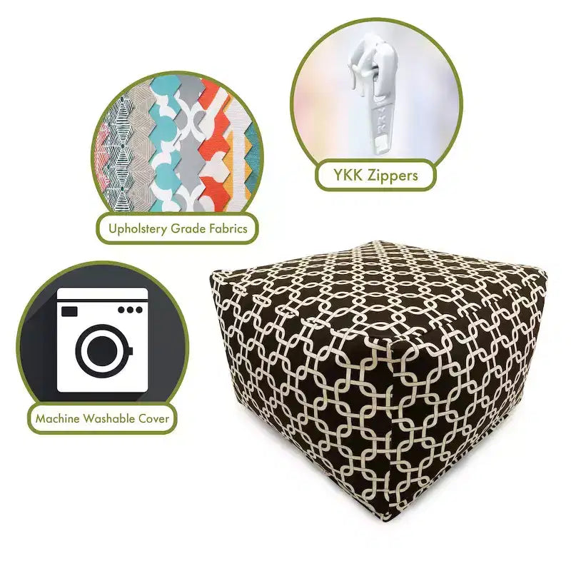 Majestic Home Goods, pouf ottomano morbido con link
