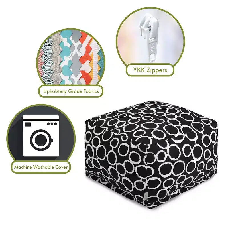 Majestic Home Goods,Pouf Ottomano Fusion