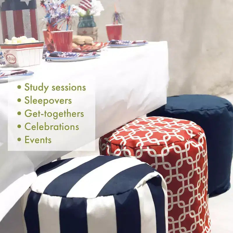 Majestic Home Goods, Pouf a strisce verticali