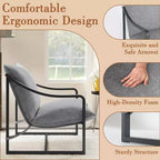 Poltrona Sling Moderna, Seduta Multiuso, Comoda Poltrona Lounge, Poltrona Compatta e Resistente, per Soggiorno, Sala Studio e Relax
