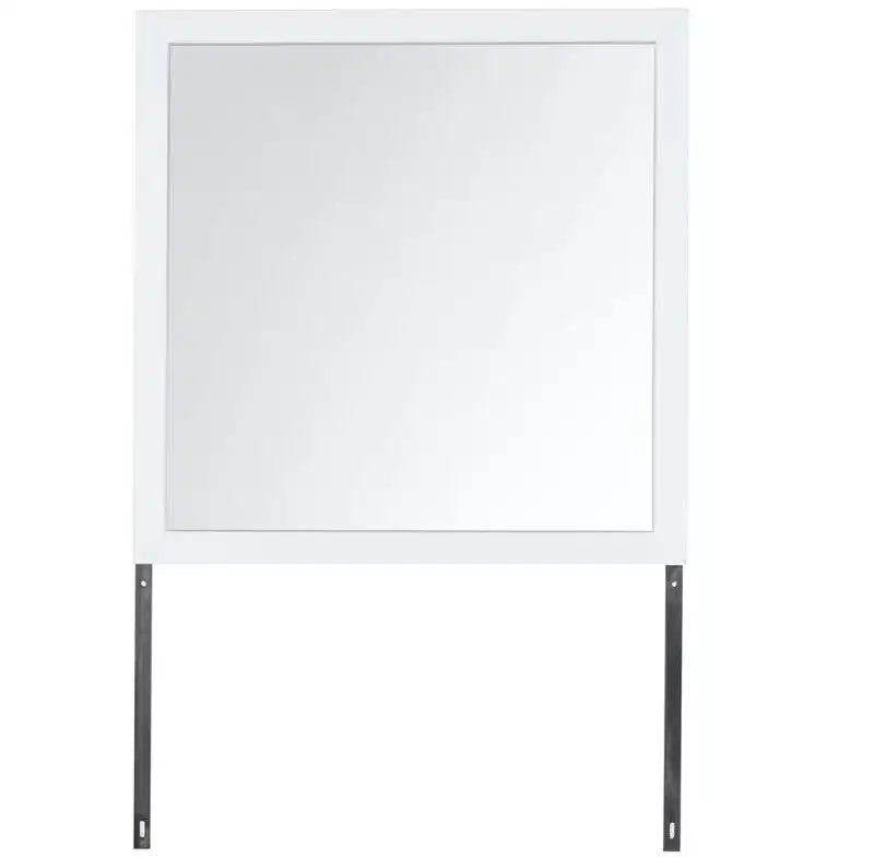 Specchio bianco HomeStock dalle linee pulite e moderne – Elegante complemento d'arredo per la camera da letto, per un look fresco e luminoso
