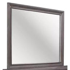 Specchio HomeStock Modern Seville con finitura grigia - Elegante specchio con cornice in legno per camera da letto o zona spogliatoio