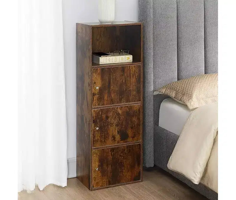 HomeStock Armadietti multiuso in plastica, 114 cm H x 228 cm W, con 3 ante e 2 ripiani