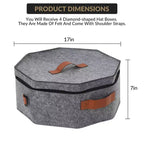 Portacappelli da viaggio da 4 pezzi con tracolla, organizer in cartone rigido, contiene 3-5 cappelli, 43x18 cm