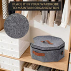 Portacappelli da viaggio da 4 pezzi con tracolla, organizer in cartone rigido, contiene 3-5 cappelli, 43x18 cm
