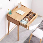 Okak Scrivania Moderna in Legno 23.62IN, Scrivania da Ufficio con 1 Grande Cassetto, Scrivania per Computer per Casa, Ufficio, Aula, Biblioteca, Rovere