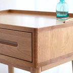 Okak Scrivania Moderna in Legno 23.62IN, Scrivania da Ufficio con 1 Grande Cassetto, Scrivania per Computer per Casa, Ufficio, Aula, Biblioteca, Rovere