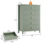 Cassettiera a 5 cassetti, Comò moderno in legno per camera da letto con cassetti contenitori, Mobile TV in stile rustico per soggiorno, camera da letto, corridoio