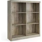 Scaffale organizer a 6 cubi, libreria alta 134 cm con dispositivo antiribaltamento, scaffale robusto in legno per soggiorno, camera da letto e ufficio