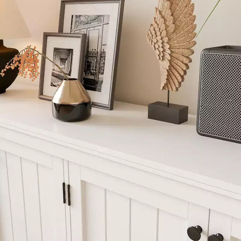 COZONY Mobile Credenza a 4 Ante da 160 cm, Madia Contenitore Moderna per Soggiorno, Sala da Pranzo e Ufficio