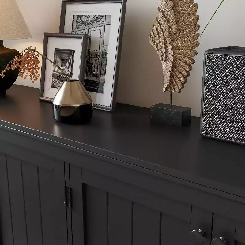 COZONY Mobile Credenza a 4 Ante da 160 cm, Madia Contenitore Moderna per Soggiorno, Sala da Pranzo e Ufficio