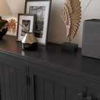 COZONY Mobile Credenza a 4 Ante da 160 cm, Madia Contenitore Moderna per Soggiorno, Sala da Pranzo e Ufficio